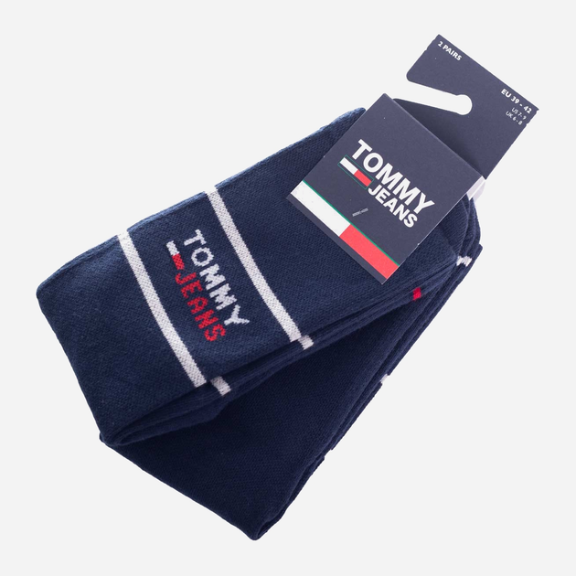 Zestaw skarpet męskich Tommy Hilfiger 701218704002 39-42 2 pary Granatowy (8720245292634) - obraz 6