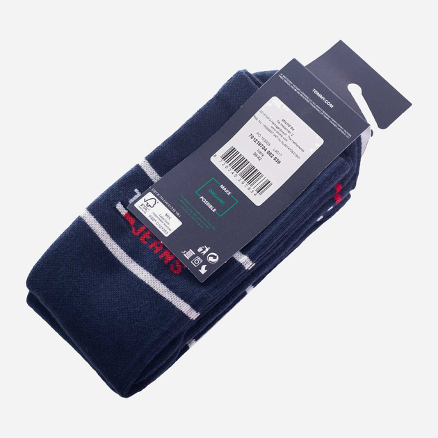 Zestaw skarpet męskich Tommy Hilfiger 701218704002 39-42 2 pary Granatowy (8720245292634) - obraz 7