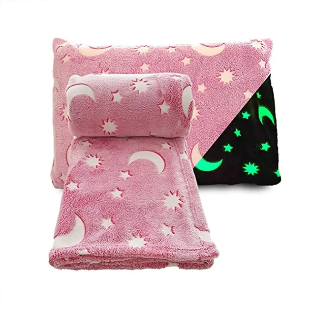 Плед-покрывало из микрофибры UKC Magic Blanket, светится в темноте ...