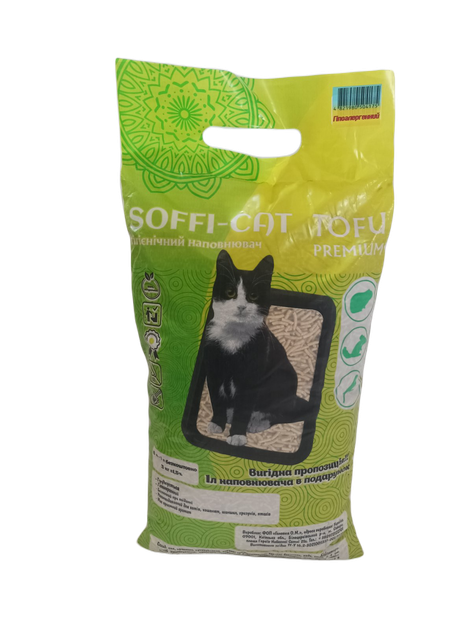 Наповнювач для котячого туалету соєвий 3 кг (7 л) Soffi-Cat Tofu ...