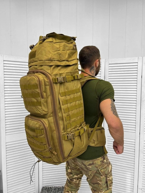 Тактичний рамний рюкзак Tactical Bag Coyote 100 л - зображення 1