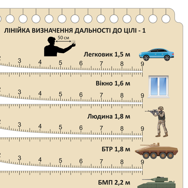 Лінійка визначення дальності до цілі ECOpybook ЛВДЦ-1 2000000149424 - зображення 2