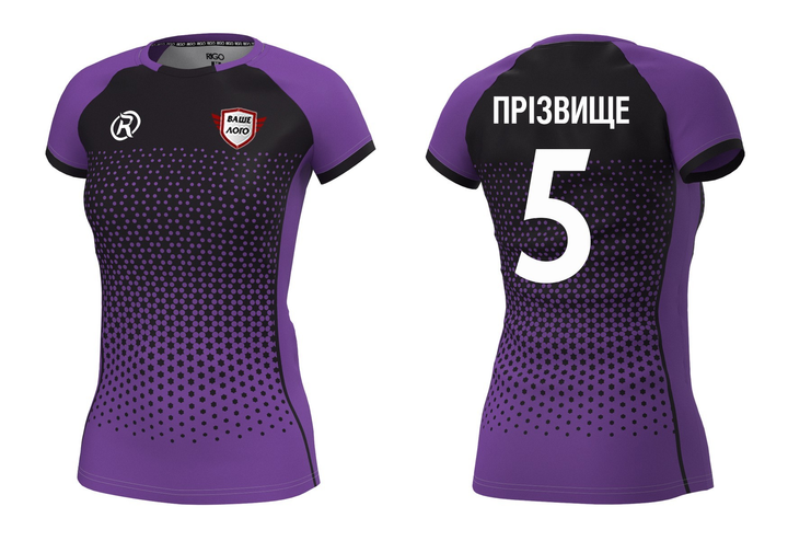 Волейбольная футболка женская RIGO MAGIC Black-Violet 3XL – фото ...