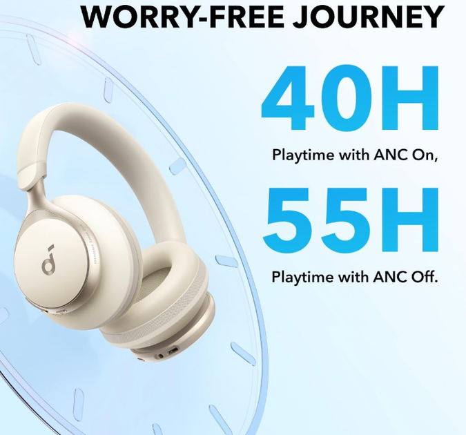 Наушники Anker SoundCore Space One White - Фото 5 Наушники Anker SoundCore Space One White - изображение 5
