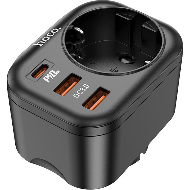 Сетевой удлинитель Hoco NS3 (2 USB порта, 1 Type-C, PD 20W, QC3.0/2.0 ...
