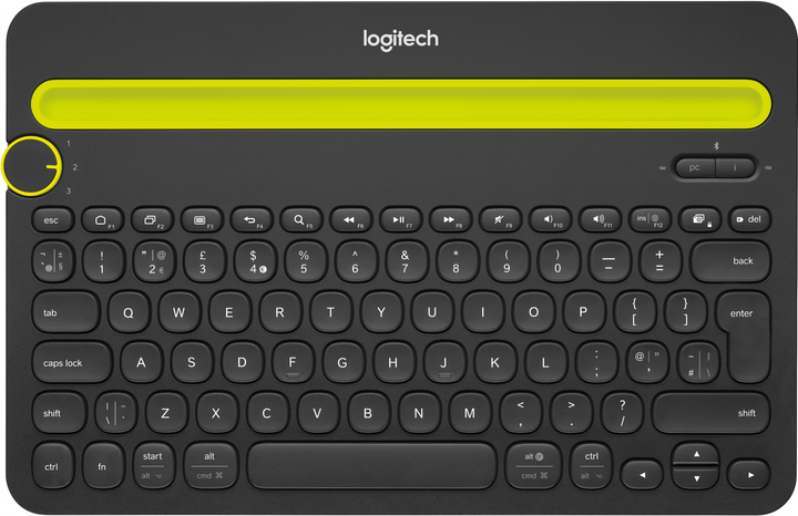 Klawiatura bezprzewodowa Logitech Multi-Device Keyboard K480 Bluetooth DEU Black (920-006350) - obraz 1