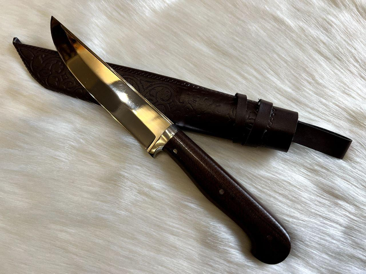 Узбецький традиційний ніж-пчак оригінальна авторська робота 26 см Гранд Презент 018Дерево - изображение 1
