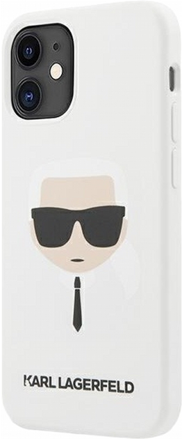 Панель CG Mobile Karl Lagerfeld Silicone Karl`s Head для Apple iPhone 12 mini White (3700740482773) - зображення 1