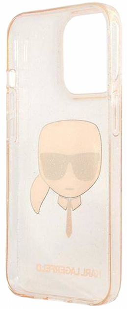 Панель CG Mobile Karl Lagerfeld Glitter Karl`s Head для Apple iPhone 13/13 Pro Gold (3666339027599) - зображення 2