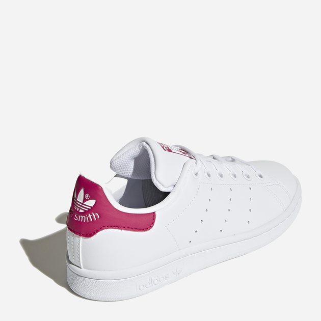 Sneakersy dziecięce dla dziewczynki adidas Originals Stan Smith J B32703 36.5 (4UK) Białe z bordowym (4054714105182) - obraz 5