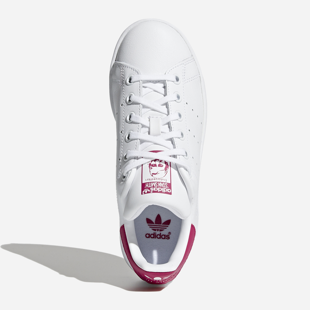 Sneakersy dziecięce dla dziewczynki adidas Originals Stan Smith J B32703 38 (5UK) Białe z bordowym (4054714105199) - obraz 10