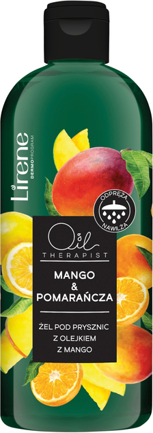 Żel pod prysznic Lirene Oil Therapist Mango & Pomarańcza 400 ml (5900717082403) - obraz 1