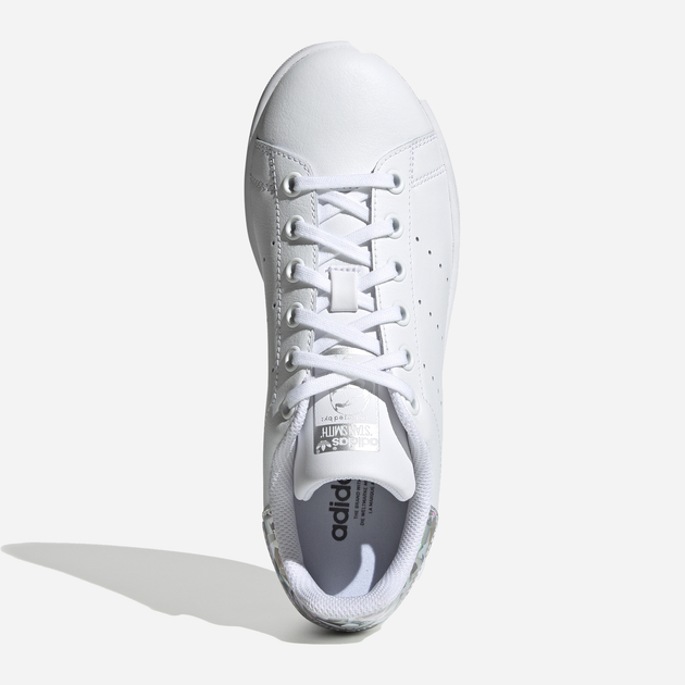 Sneakersy dziecięce dla dziewczynki adidas Originals Stan Smith J EE8483 36.5 (4UK) Białe ze srebrzystym kameleonem (4061616824004) - obraz 7