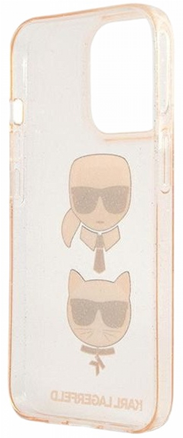 Etui CG Mobile Karl Lagerfeld Glitter Karl&Choupette do Apple iPhone 13 mini Zloty (3666339028855) - obraz 2