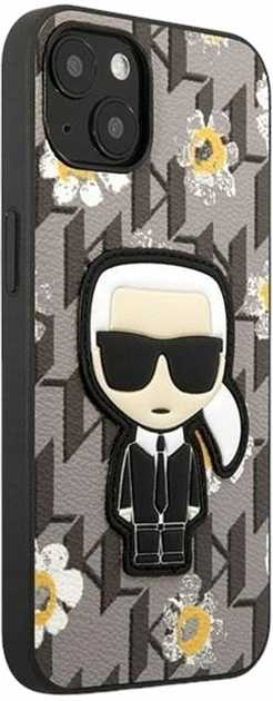 Панель CG Mobile Karl Lagerfeld Flower Ikonik Karl для Apple iPhone 13 mini Grey (3666339049447) - зображення 2