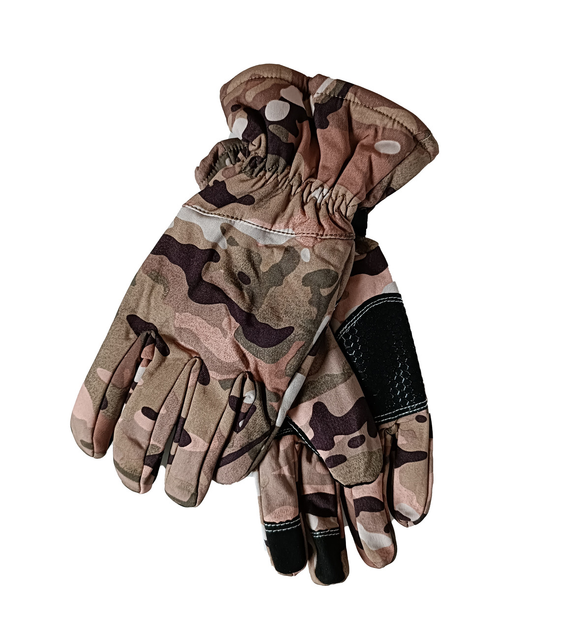 Перчатки ТТХ Тактические с пальцами Softshell мультикам 2XL (00-00013276) - изображение 1