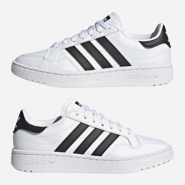 Підліткові кеди для дівчинки adidas Team Court J EF6815 35.5 (3.5UK) Білі з чорним (4062053001065) - зображення 4