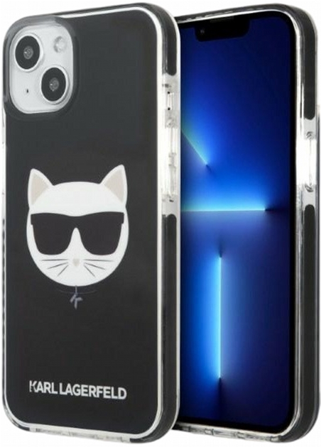 Etui CG Mobile Karl Lagerfeld Choupette Head do Apple iPhone 13 mini Czarny (3666339048488) - obraz 1