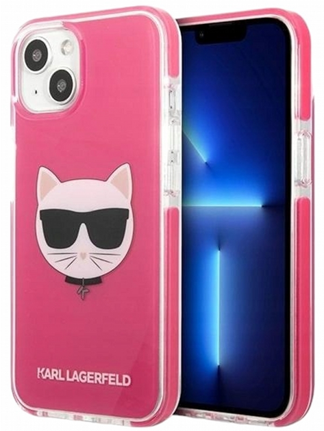 Etui CG Mobile Karl Lagerfeld Choupette Head do Apple iPhone 13 mini Fuksja (3666339048525) - obraz 1