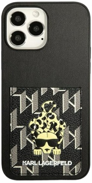 Панель CG Mobile Karl Lagerfeld Karlimals Cardslot для Apple iPhone 13 Pro Max Black (3666339049799) - зображення 2