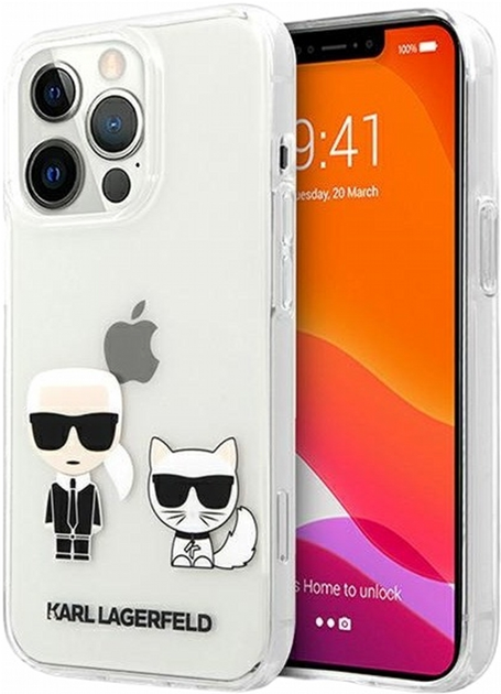 Etui CG Mobile Karl Lagerfeld Karl&Choupette do Apple iPhone 13 Pro Max Przezroczysty (3666339027407) - obraz 1
