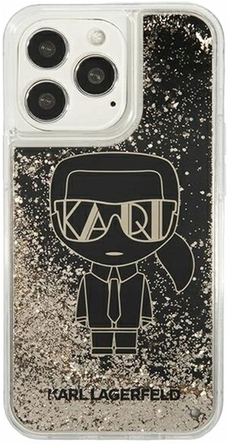 Etui CG Mobile Karl Lagerfeld Liquid Glitter Gatsby do Apple iPhone 13 Pro Max Czarny (3666339049836) - obraz 3