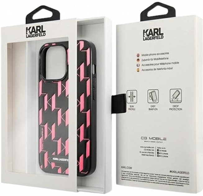 Панель CG Mobile Karl Lagerfeld Monogram Plaque для Apple iPhone 13 Pro Max Pink (3666339049195) - зображення 2