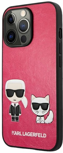 Панель CG Mobile Karl Lagerfeld Ikonik Karl&Choupette для Apple iPhone 13 Pro Max Fuchsia (3666339027285) - зображення 1