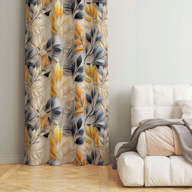 Готова напівзатемнювальна штора Soovi Home 140 х 250 см на тасьмі Multicolored leaves (14559783973) - Фото 4 Готова напівзатемнювальна штора Soovi Home 140 х 250 см на тасьмі Multicolored leaves (14559783973) - изображение 4