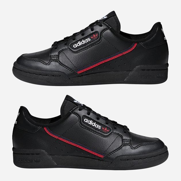 Підліткові шкіряні кеди для хлопчика adidas Originals Continental 80 J F99786 38.5 Чорні (4060516154266) - зображення 7