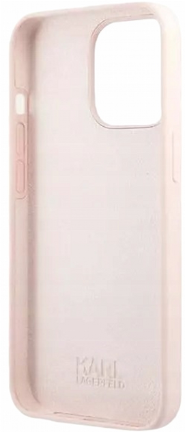 Etui CG Mobile Karl Lagerfeld Silicone Karl Head do Apple iPhone 13 Pro Max Jasnorozowy (3666339027766) - obraz 3
