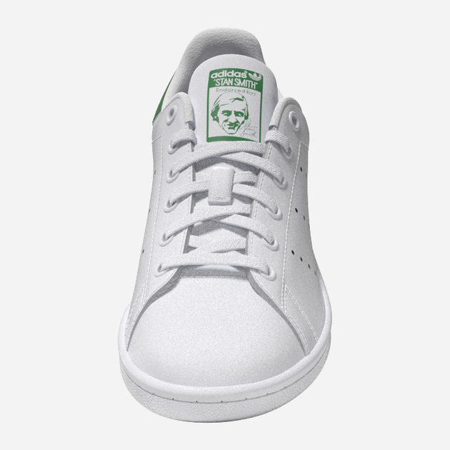 Sneakersy dziecięce dla dziewczynki adidas Originals Stan Smith J FX7519 36.5 (4UK) Białe z zielonym (4064037252975) - obraz 8