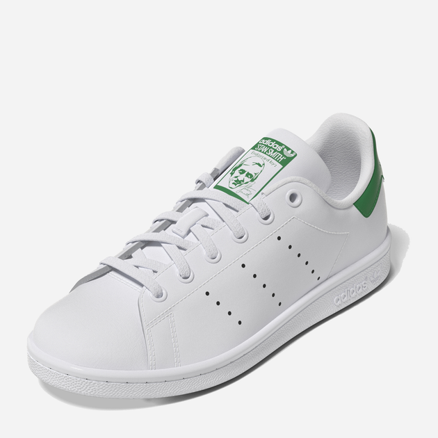 Sneakersy dziecięce dla dziewczynki adidas Originals Stan Smith J FX7519 38 (5UK) Białe z zielonym (4064037256614) - obraz 5
