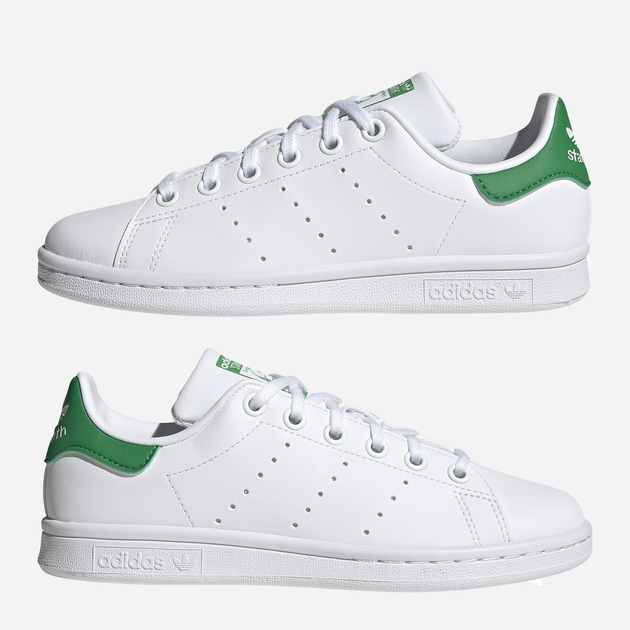 Sneakersy dziecięce dla dziewczynki adidas Originals Stan Smith J FX7519 38 (5UK) Białe z zielonym (4064037256614) - obraz 13