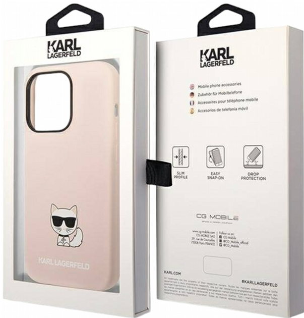 Панель CG Mobile Karl Lagerfeld Silicone Choupette Body для Apple iPhone 14 Pro Light Pink (3666339076658) - зображення 2