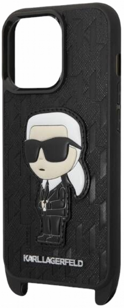 Панель CG Mobile Karl Lagerfeld Monogram Ikonik Patch для Apple iPhone 14 Pro Black (3666339098674) - зображення 3