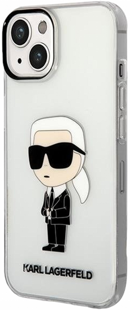 Etui CG Mobile Karl Lagerfeld Iconic Karl Lagerfeld do Apple iPhone 14 Plus Przezroczysty (3666339087098) - obraz 1