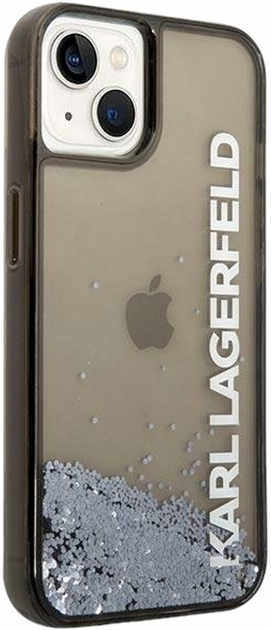 Etui CG Mobile Karl Lagerfeld Liquid Glitter Elong do Apple iPhone 14 Plus Czarny (3666339091552) - obraz 2