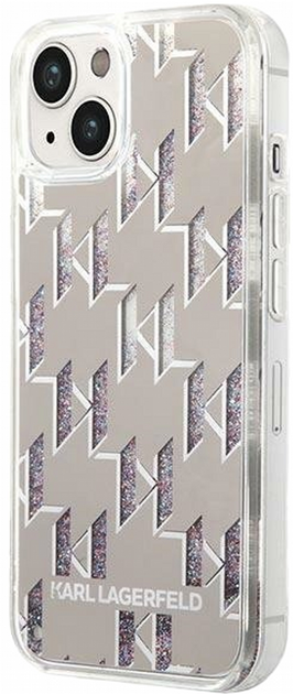 Панель CG Mobile Karl Lagerfeld Liquid Glitter Monogram для Apple iPhone 14 Plus Silver (3666339076283) - зображення 3
