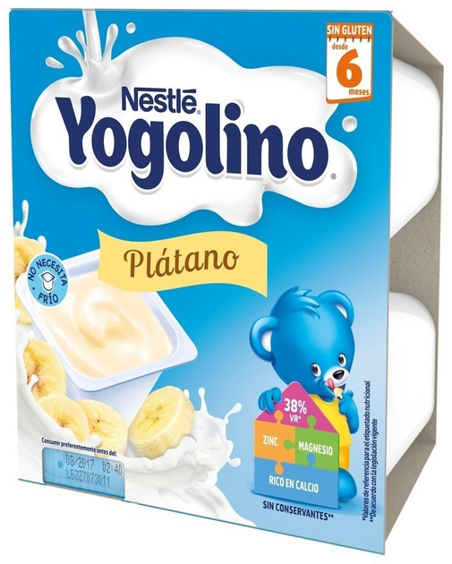 Deser mleczny Nestle Yogolino Banana 4 x 100 g (8410100017563) - obraz 1
