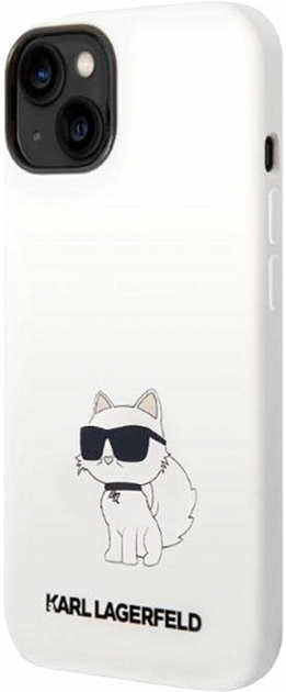 Панель CG Mobile Karl Lagerfeld Silicone Choupette для Apple iPhone 14 Plus White (3666339086770) - зображення 2