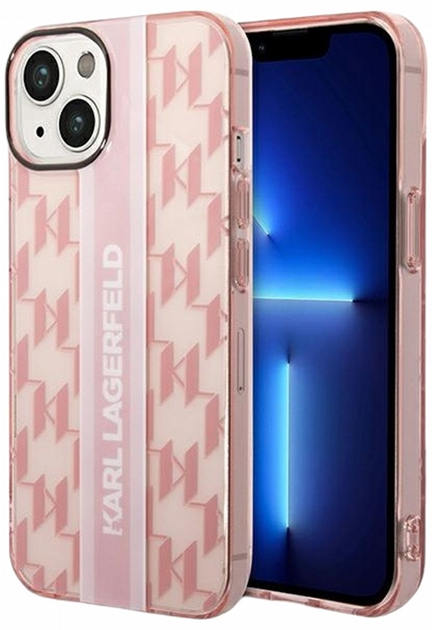 Панель CG Mobile Karl Lagerfeld Mono Vertical Stripe для Apple iPhone 14 Pink (3666339085285) - зображення 1