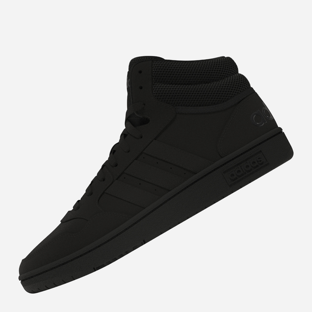 Sneakersy męskie na platformie wysokie Adidas Hoops 3.0 Mid GV6683 43.5 (UK 9) Czarne (4065425390613) - obraz 2