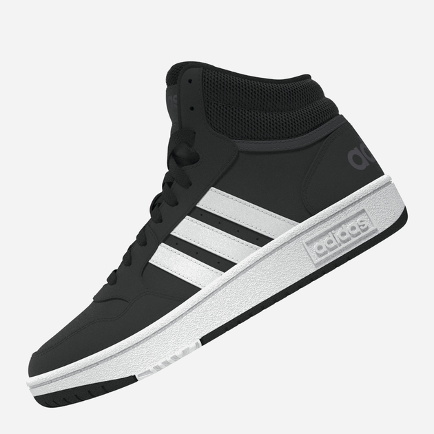 Підліткові черевики для хлопчика adidas Hoops Mid 3.0 K GW0402 39.5 (6UK) Чорні (4065418336161) - зображення 3