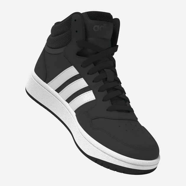 Підліткові черевики для хлопчика adidas Hoops Mid 3.0 K GW0402 38.5 (5.5UK) Чорні (4065418332484) - зображення 6