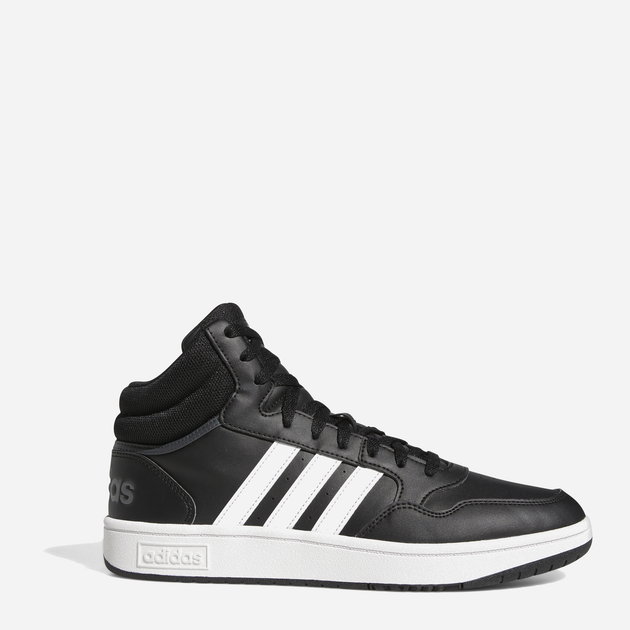 Trzewiki męskie wysokie sznurowane Adidas Hoops 3.0 Mid GW3020 42.5 (UK 8.5) Czarne (4065418428521) - obraz 1