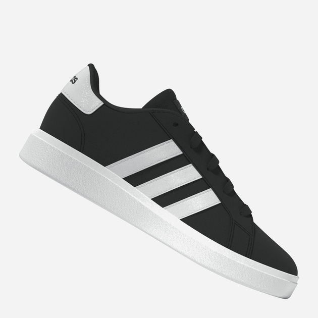 Підліткові кеди для хлопчика adidas Grand Court 2.0 K GW6503 38.5 (5.5UK) Чорні з білим (4065426180886) - зображення 7