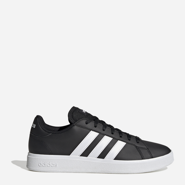 Tenisówki męskie z eko skóry do kostki Adidas Grand Court Base 2.0 GW9251 45.5 (UK 10.5) Czarne (4065426721119) - obraz 1