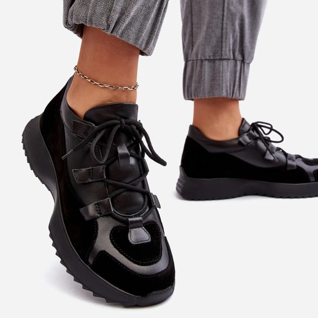 Sneakersy damskie do kostki Zazoo M01/2 37 Czarne - obraz 6