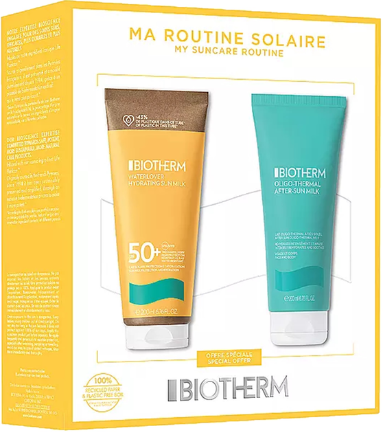 Набір Biotherm My Suncare Routine Захисне молочко SPF 50 200 мл + Молочко після засмаги Oligo Thermal 200 мл (3614274001532) - зображення 1